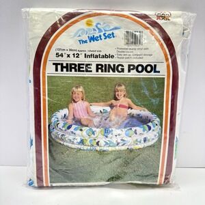 Vintage Intex The Wet Set Fish 3-Ring Pool 54"x12" #59431 NEW Sealed 1983 NOS